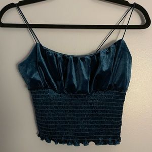 Urban Outfitters Velvet Cropped Top